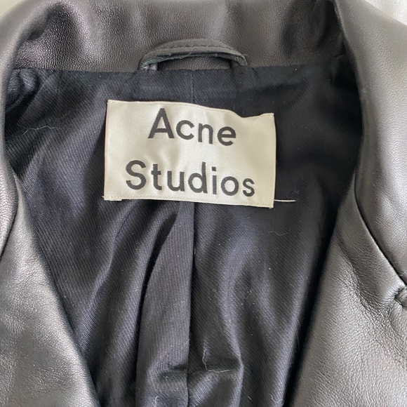 Acne Mock Leather Motorcycle Jacket in size 32 Brand new and unworn - Picture 2 of 7